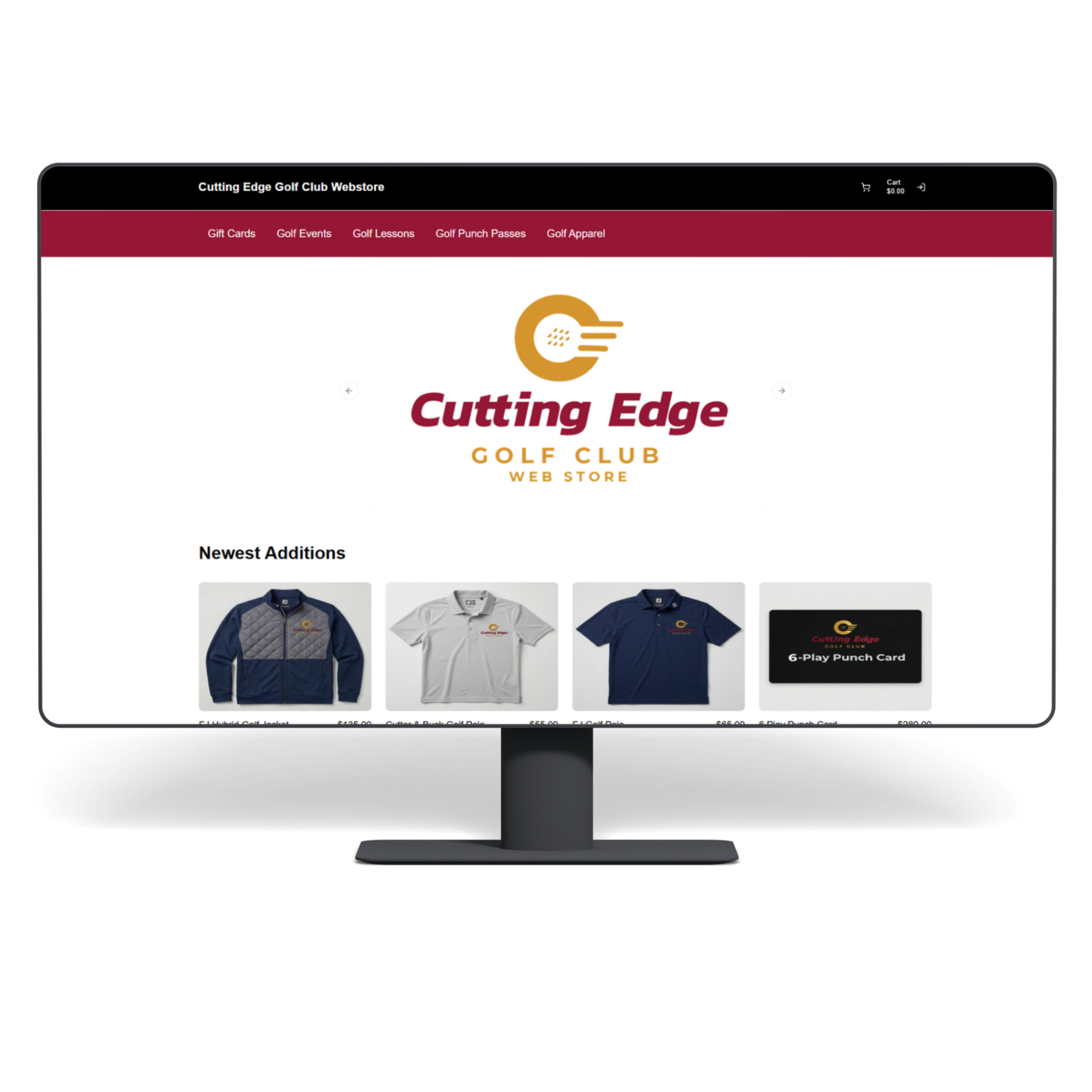 Golfs on a course waving at a tablet