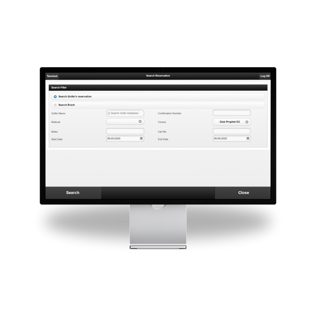 A computer monitor displaying a software interface with various data entry fields and menu options.