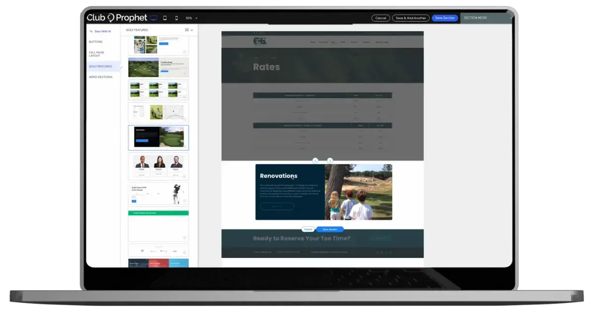 Club Prophet Website Builder