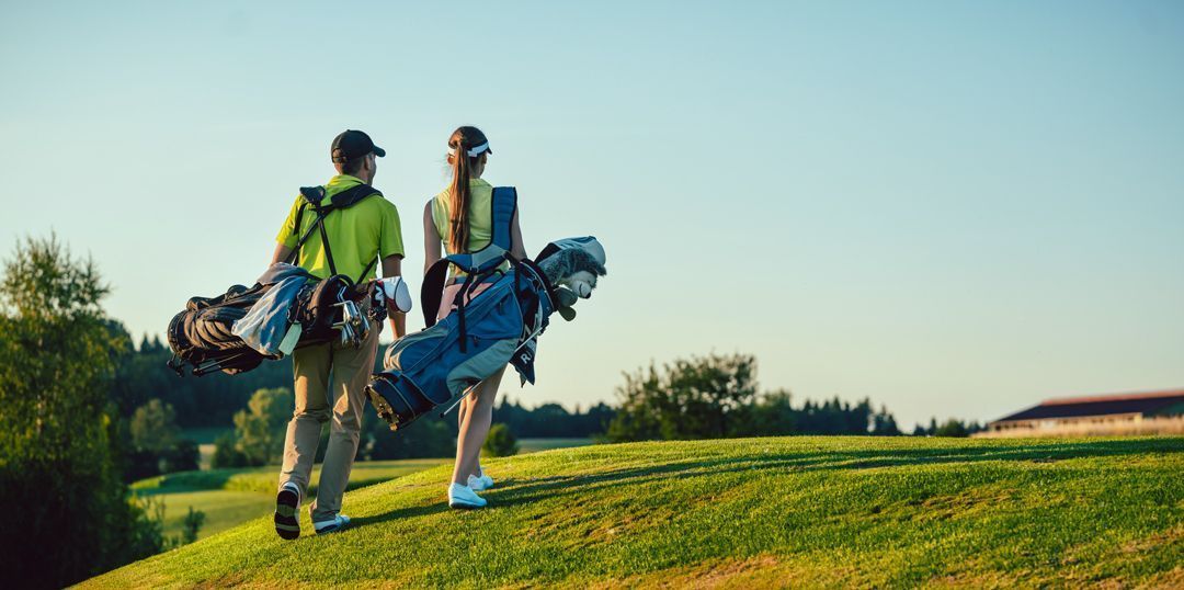 Golfers on Course
