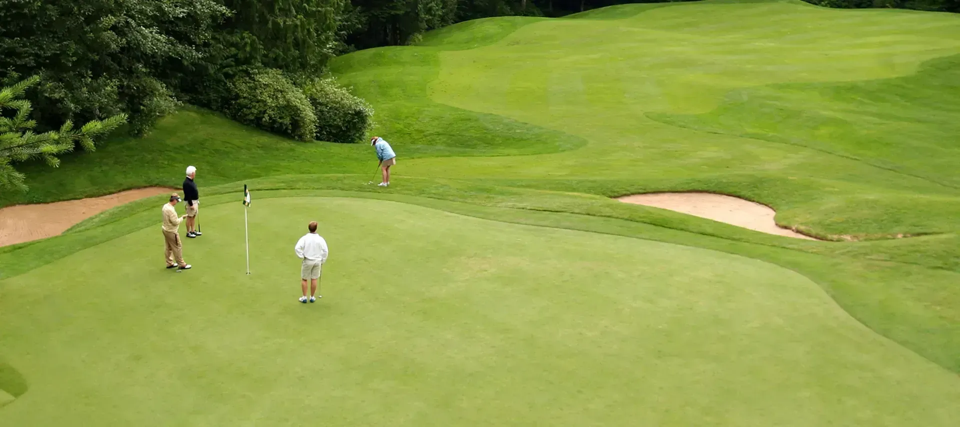 golfers on the green