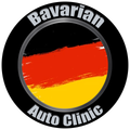A bavaria auto clinic logo with a german flag in the center | Bavarian Auto Clinic