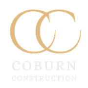 A logo for coburn construction with a white background