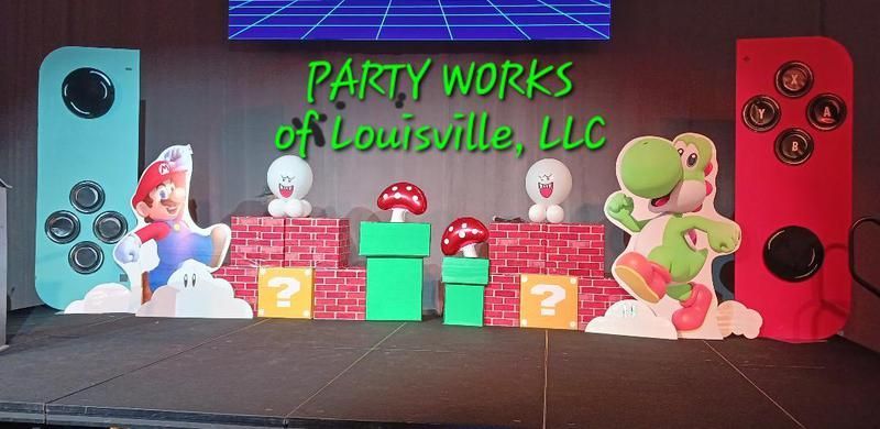 A nintendo switch controller with mario and yoshi on it.