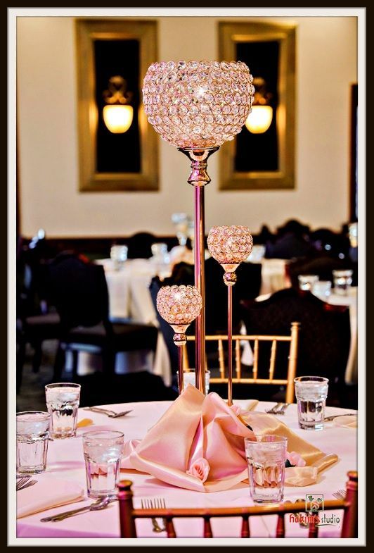 A picture of a table set for a wedding reception