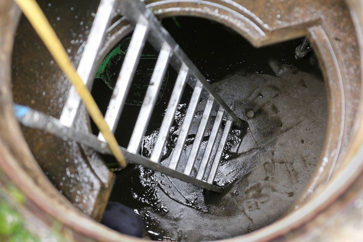 ladder down into sewer