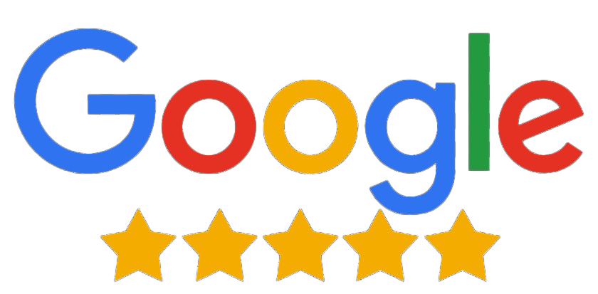 A google logo with five stars on it