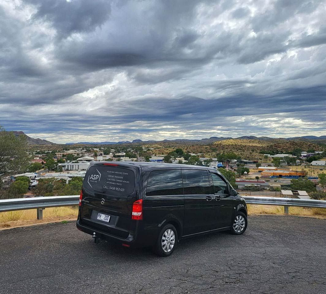 Desert in Reflecting Off Car's Side Mirror — Private Vehicle Hire in Alice Springs, NT
