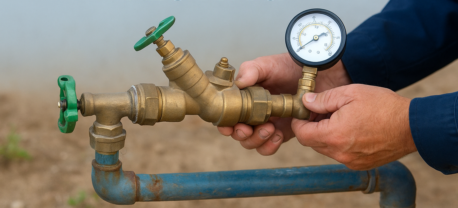 A wooden fence is sitting on top of a lush green field.