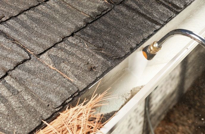 Clear Gutters With Pressure Washing