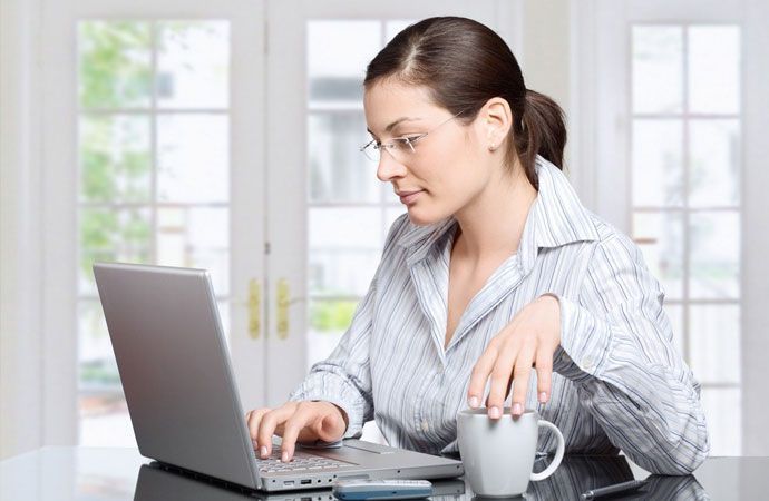 lady working