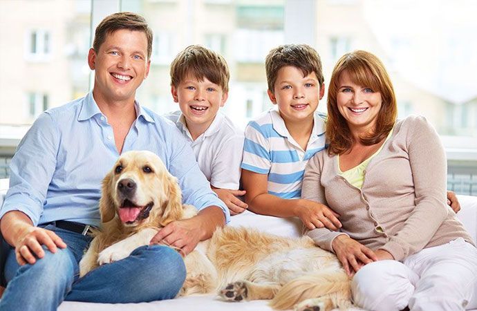 family smiling