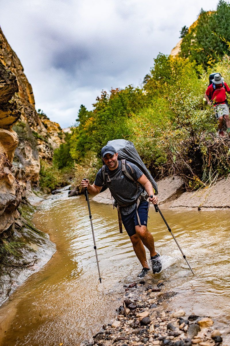 A Group of People Are Hiking Up a Mountain