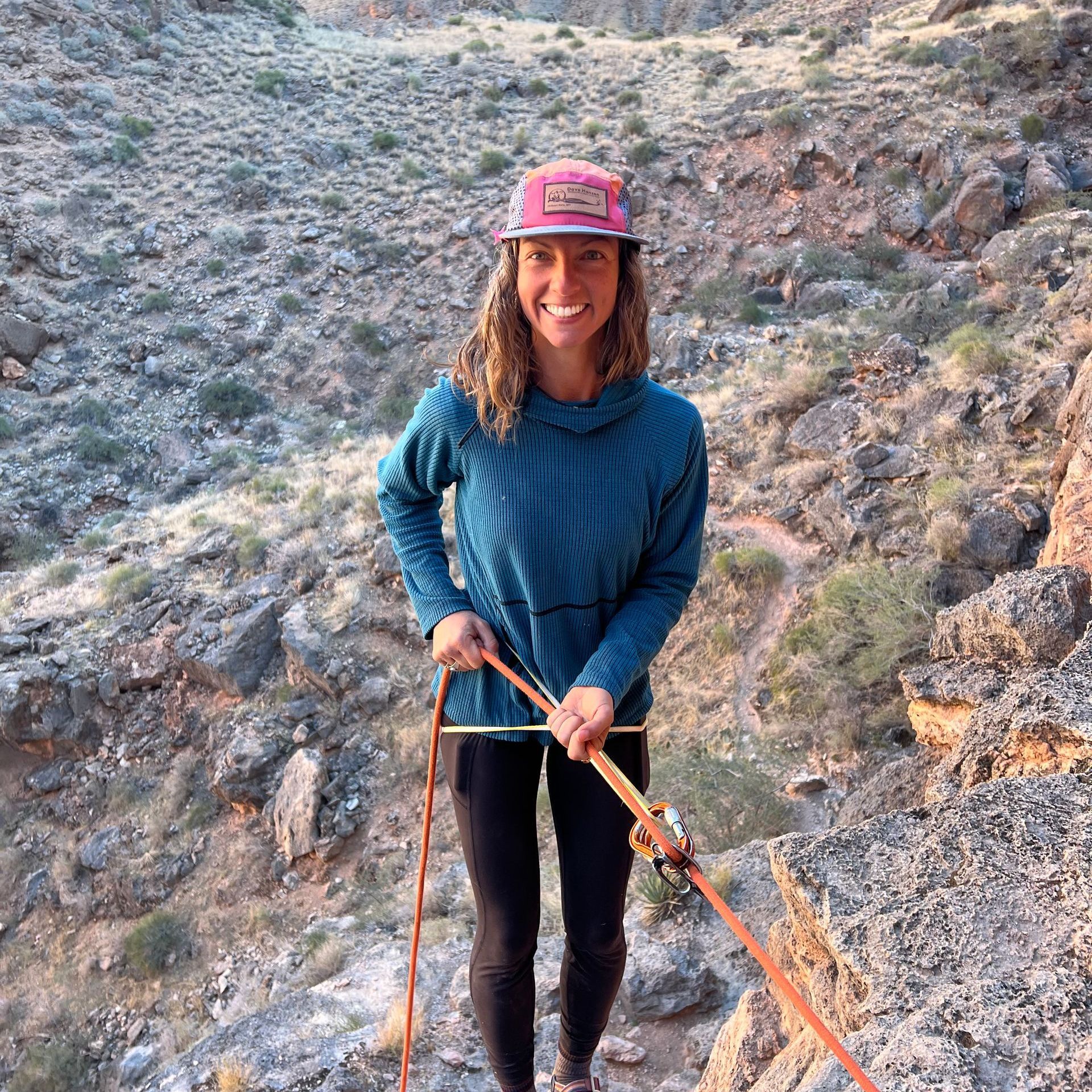 A woman in Grand Canyon near Royal Arch.