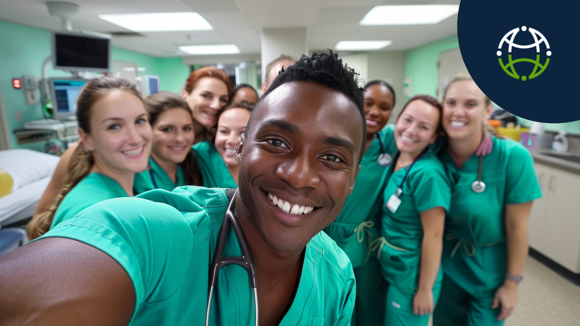Group of nurses looking into camera and smiling