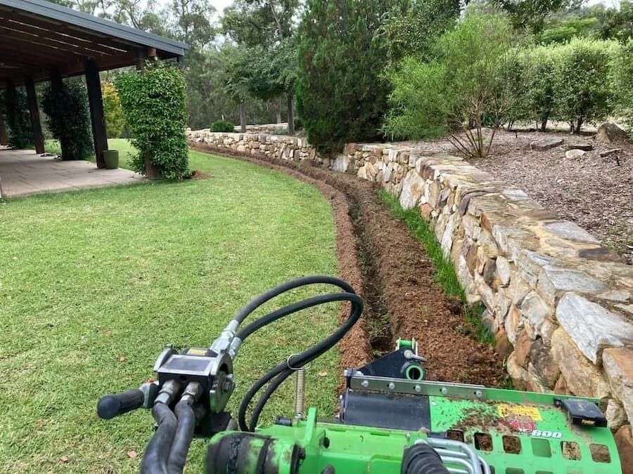 Digging Trench — Irrigation Solutions in Southern Highlands, NSW