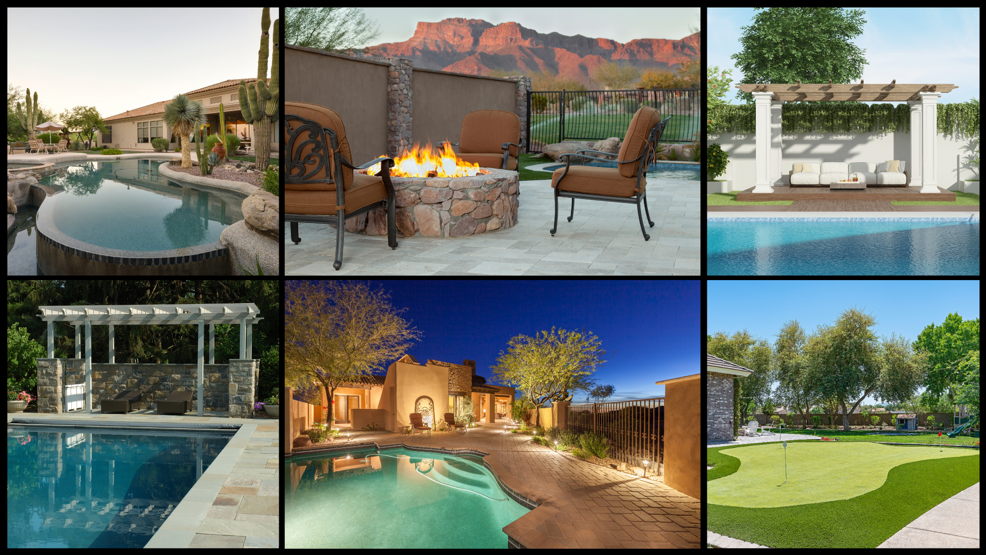 luxury landscape modern desert pool