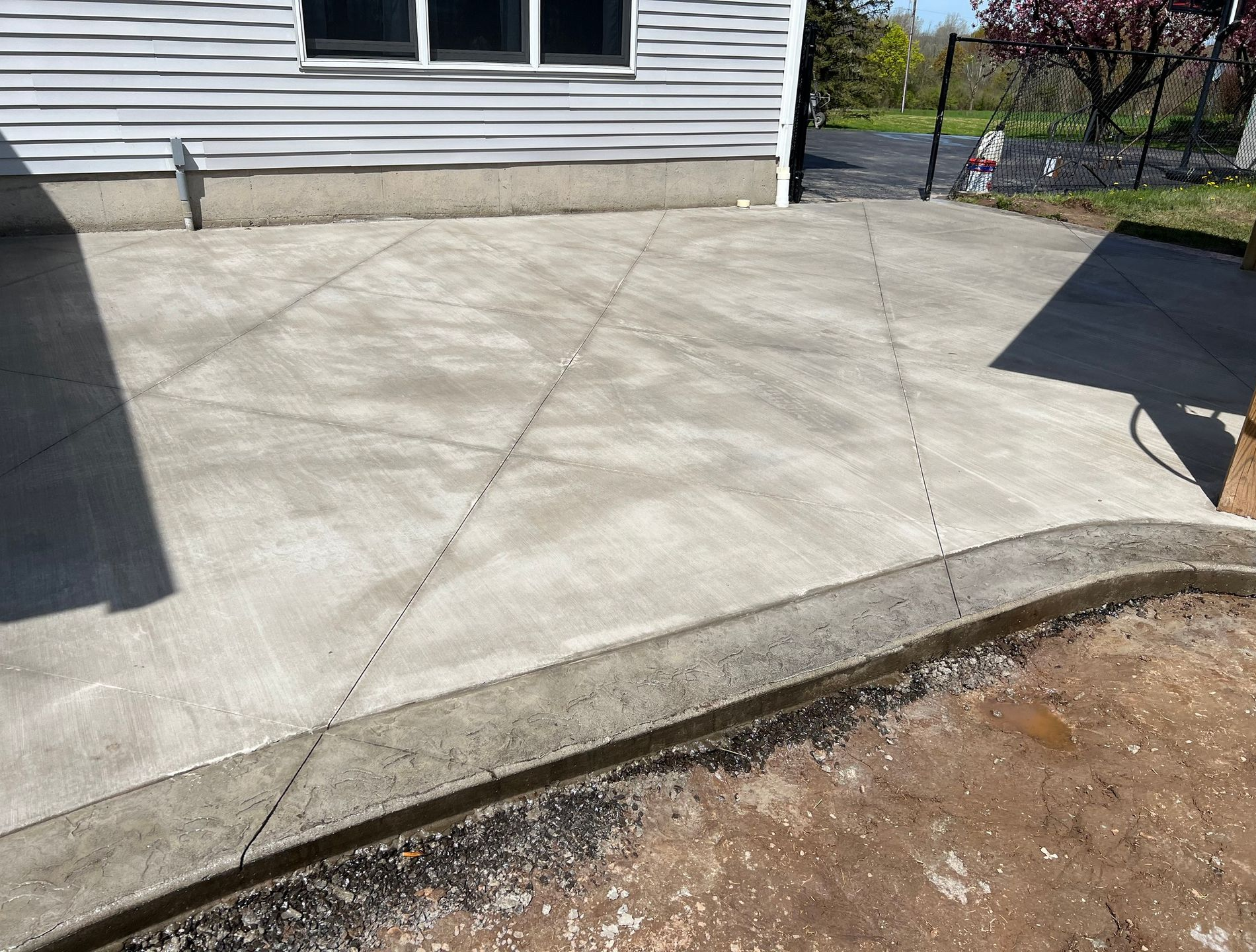 Buffalo Bills logo painted on concrete.
