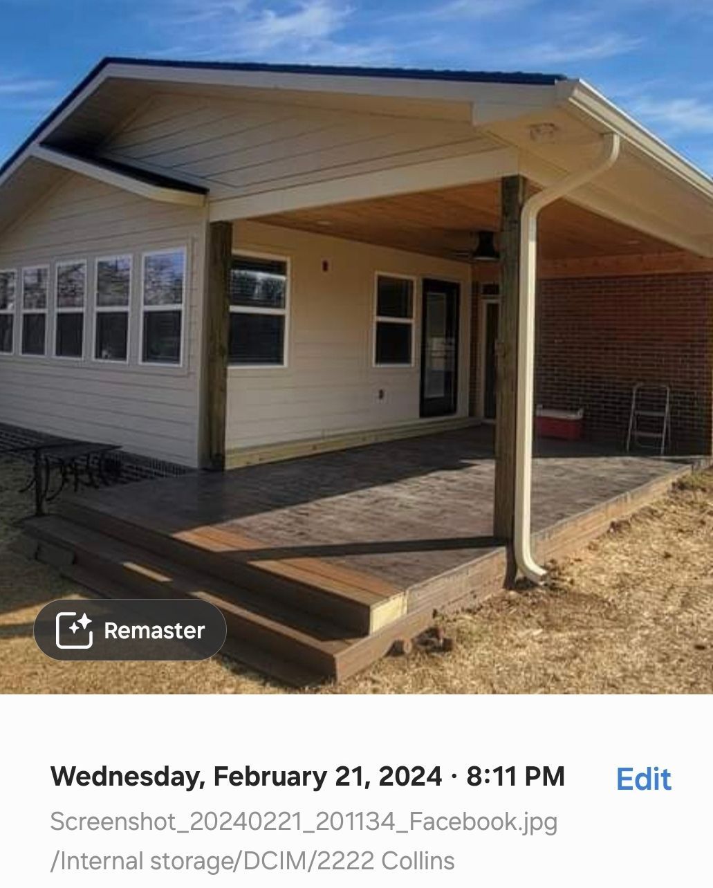 A picture of a house with a porch on wednesday february 21 , 2024