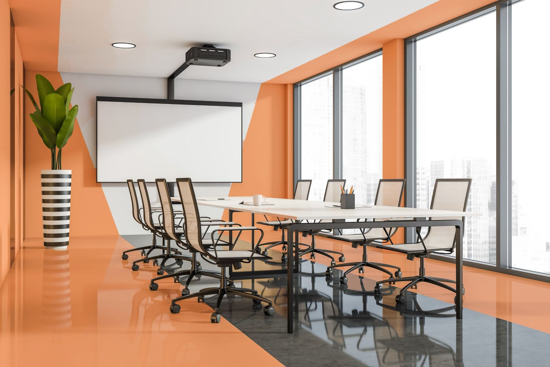 PANTONE COLOR OF THE YEAR 2024 IN CORPORATE OFFICE INTERIOR DESIGN   Conference Room 1920w 