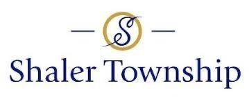 Logo of Shaler Township with a stylized gold letter 