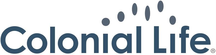 Colonial Life logo: dark blue text and dots, white background.
