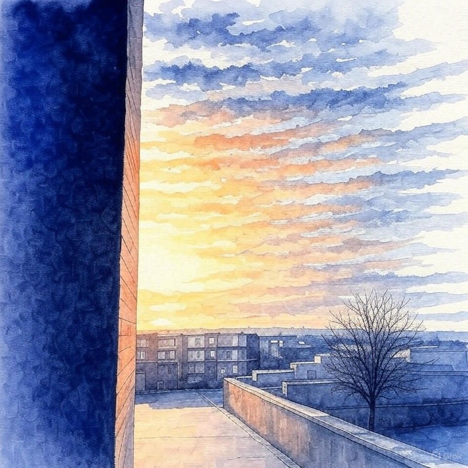 Een bewolkte lucht met de zon die door de wolken schijnt