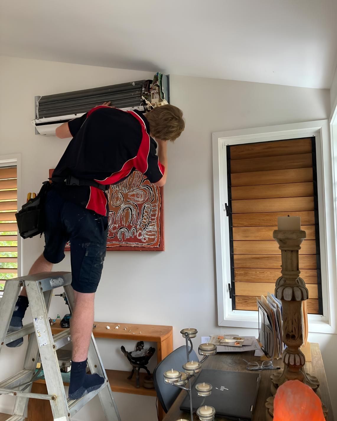 Man Maintaining Air-condition — Coolman Airconditioning in Ballina, NSW