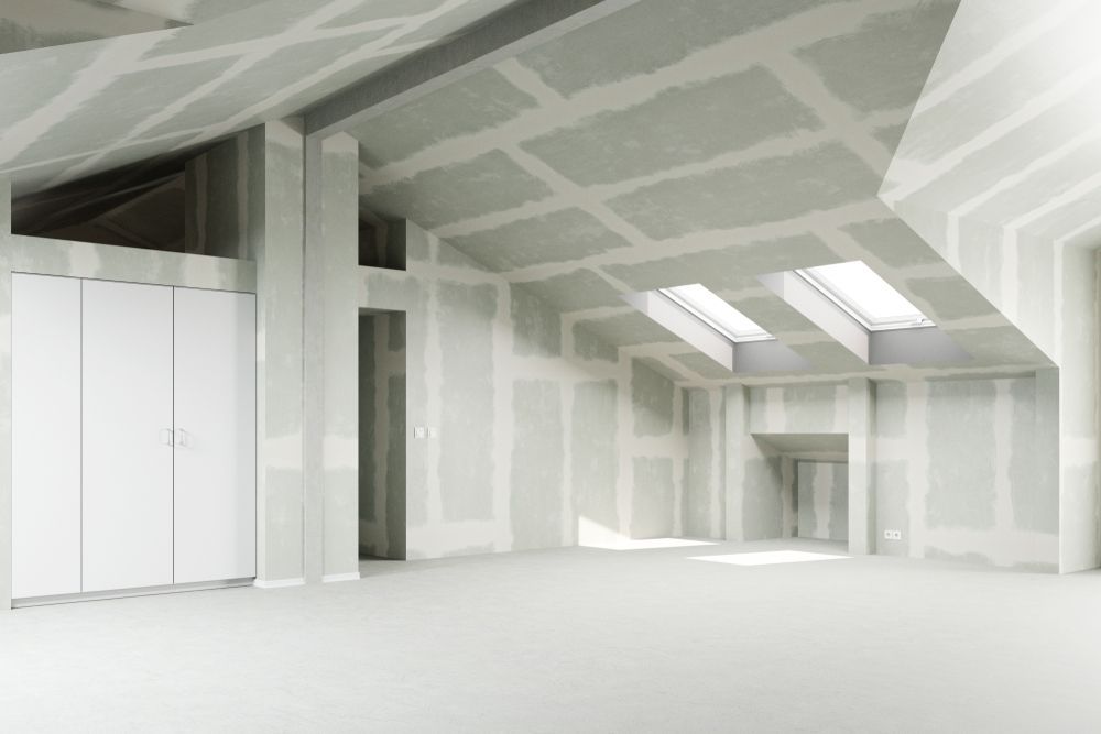 Interior of A Room Under Construction with Drywall — Completely Plastered North Coast in Mullumbimby, NSW