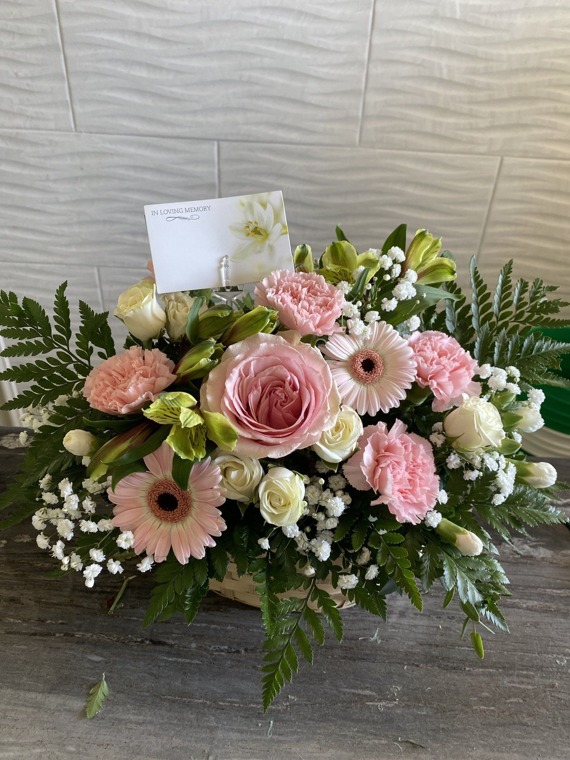 Medium pink floral arrangement