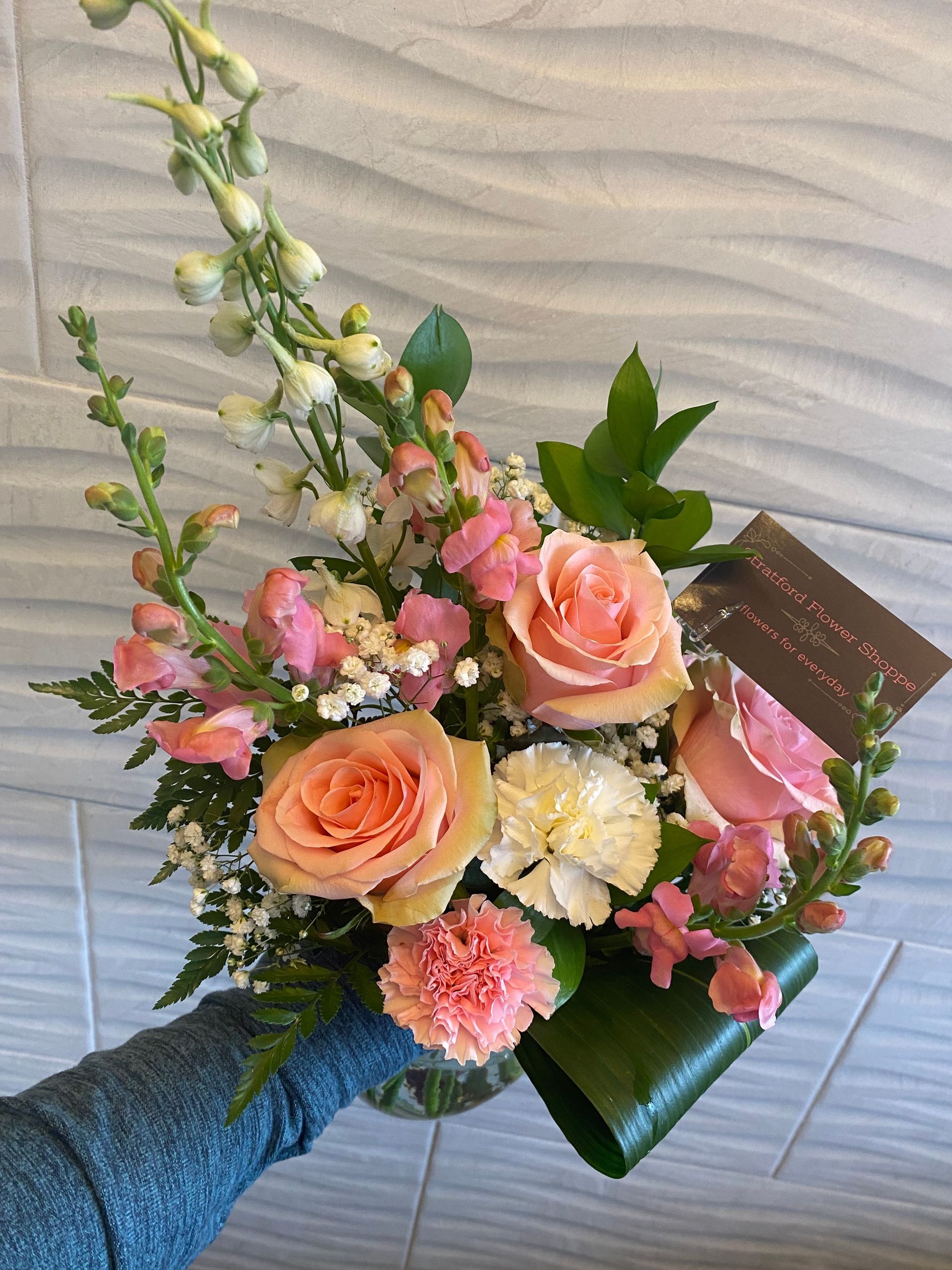 Small pink floral arrangement