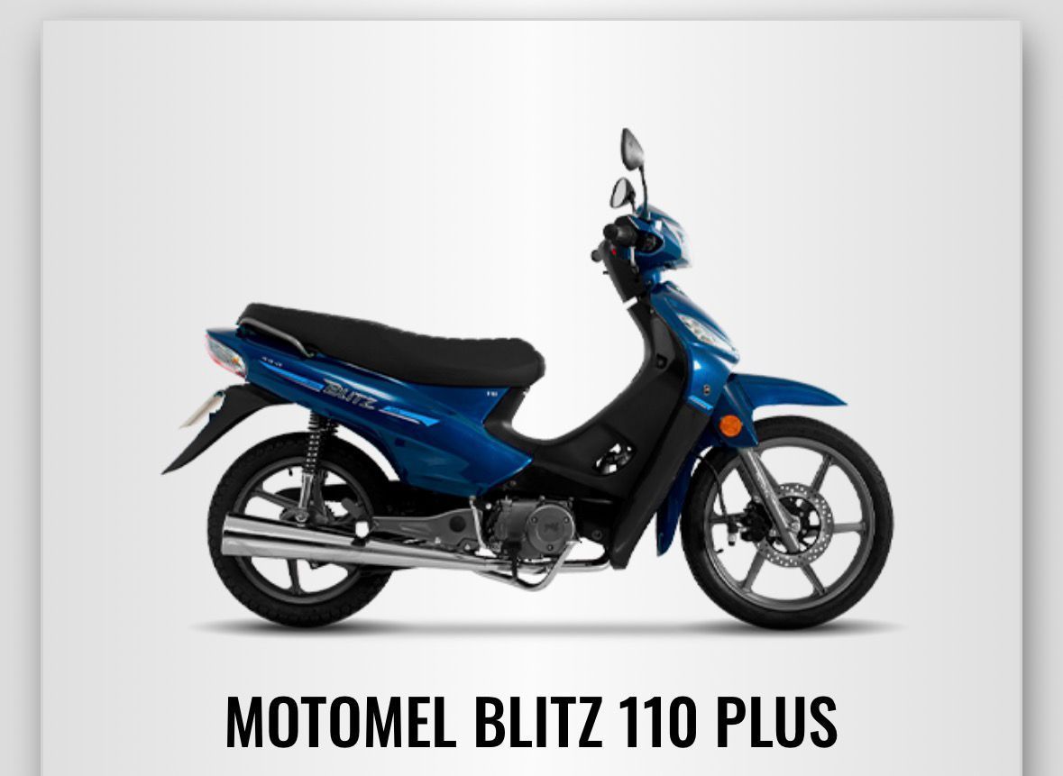 Motocicleta Motomel Blitz 110 Plus azul.