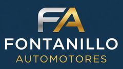 Logotipo: Iniciales “FA” encima de “FONTANILLO AUTOMOTORES” en texto blanco sobre fondo azul oscuro; la “A” es dorada.