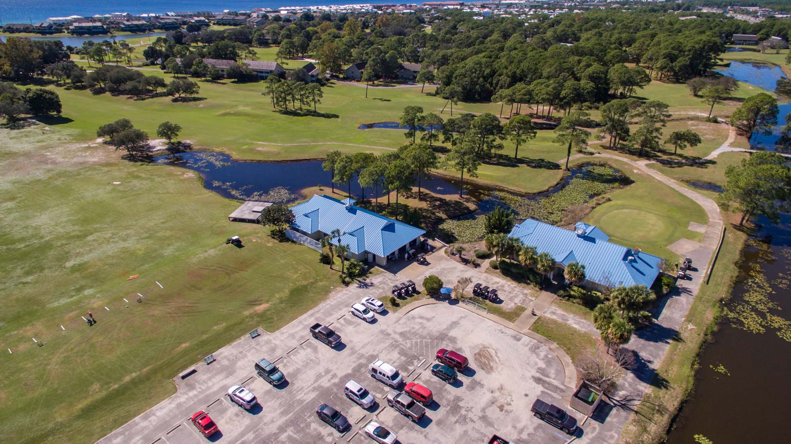 Seascape Condo Association aerial view taken from a drone
