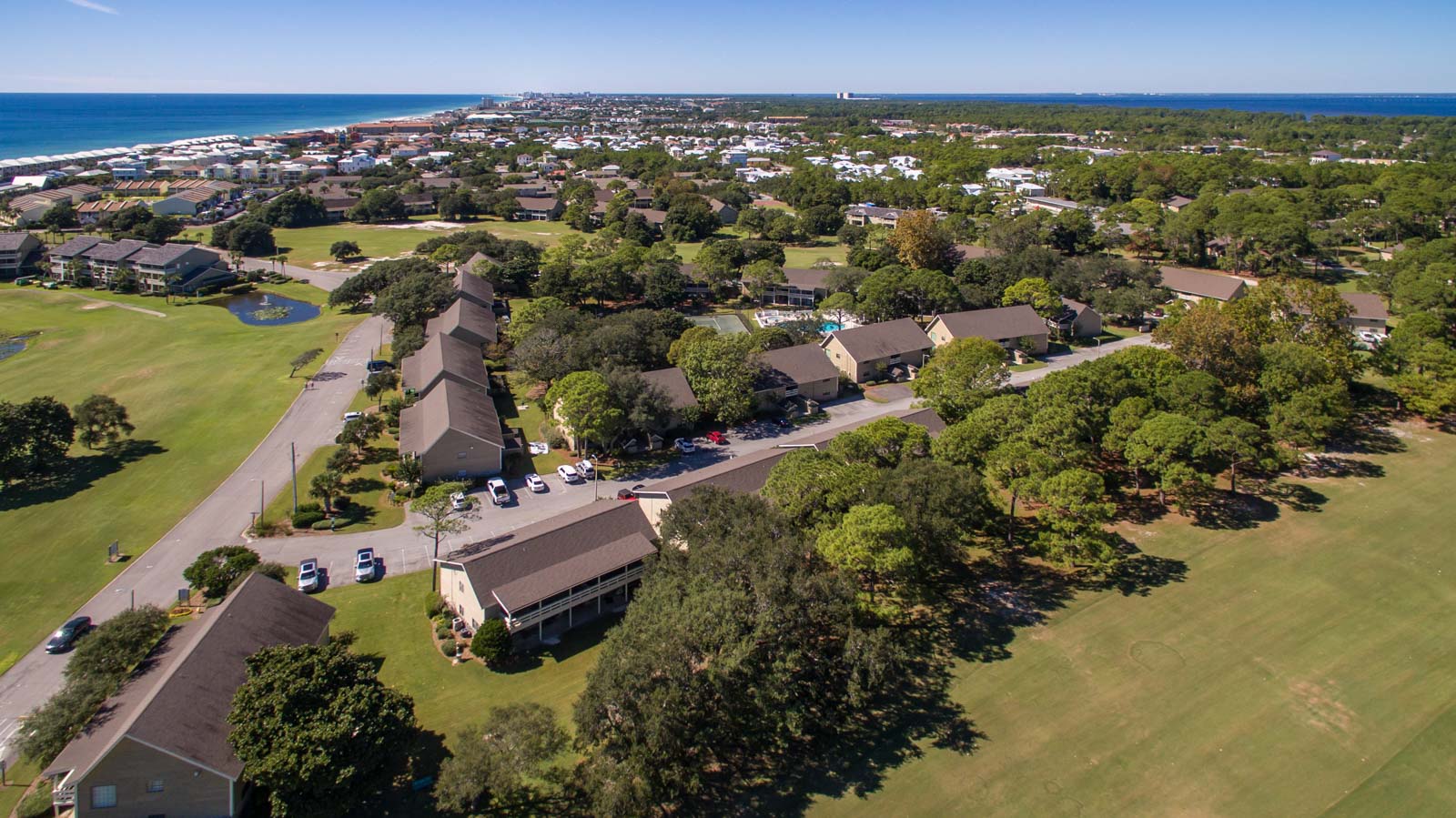 Seascape Condo Association aerial view taken from a drone