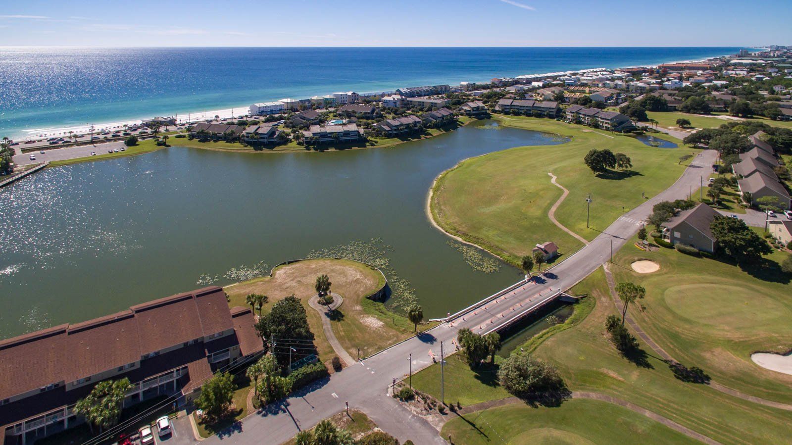 Seascape Condo Association aerial view taken from a drone
