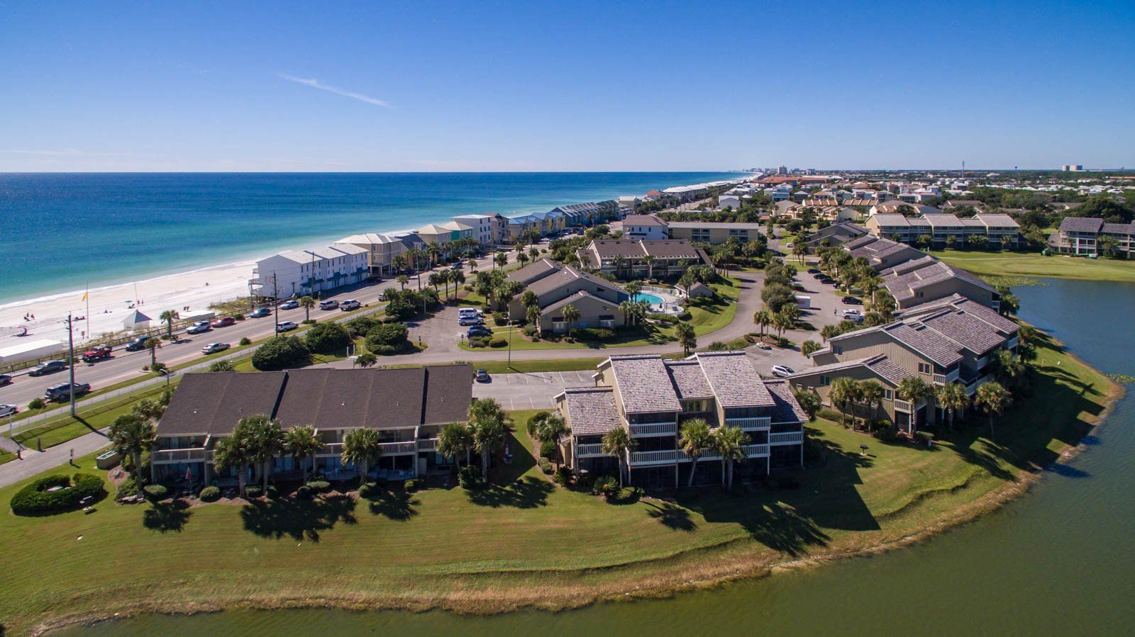 Seascape Condo Association aerial view taken from a drone