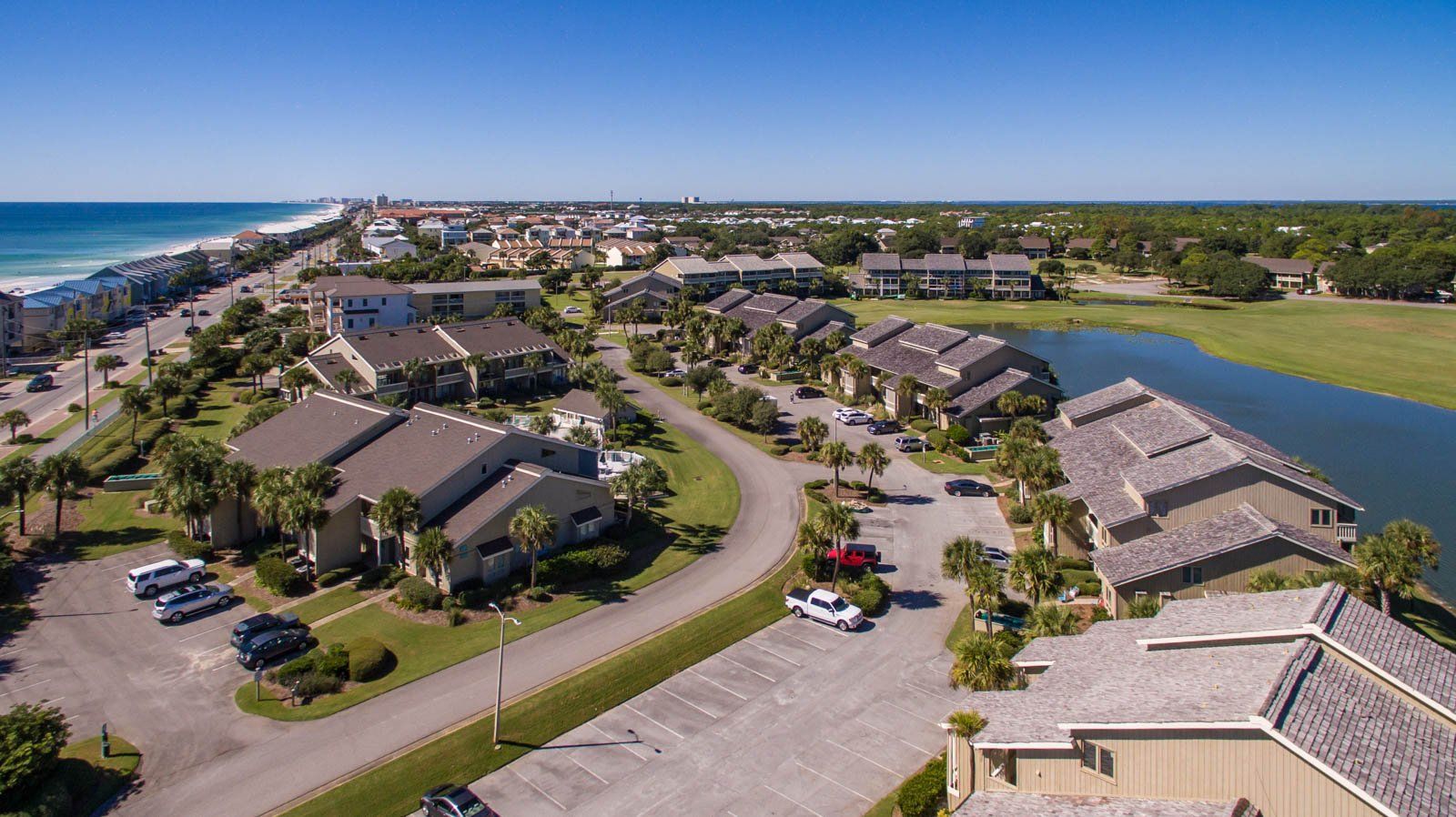 Seascape Condo Association aerial view taken from a drone
