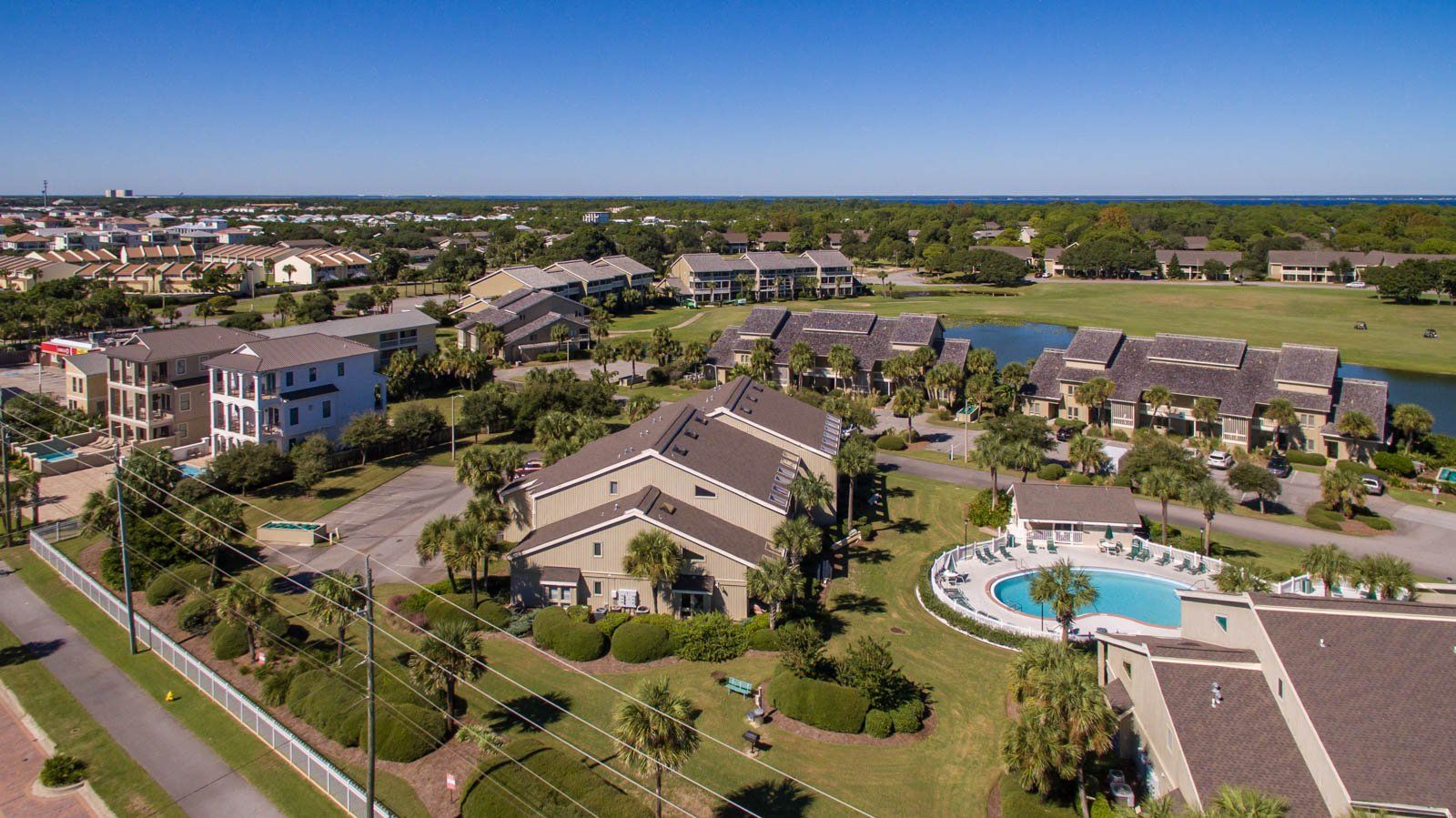 Seascape Condo Association aerial view taken from a drone