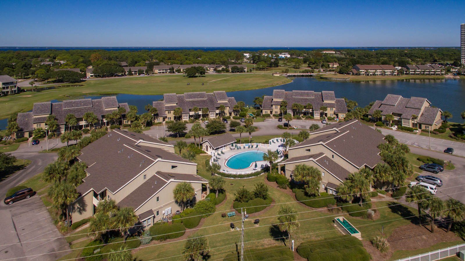 Seascape Condo Association aerial view taken from a drone