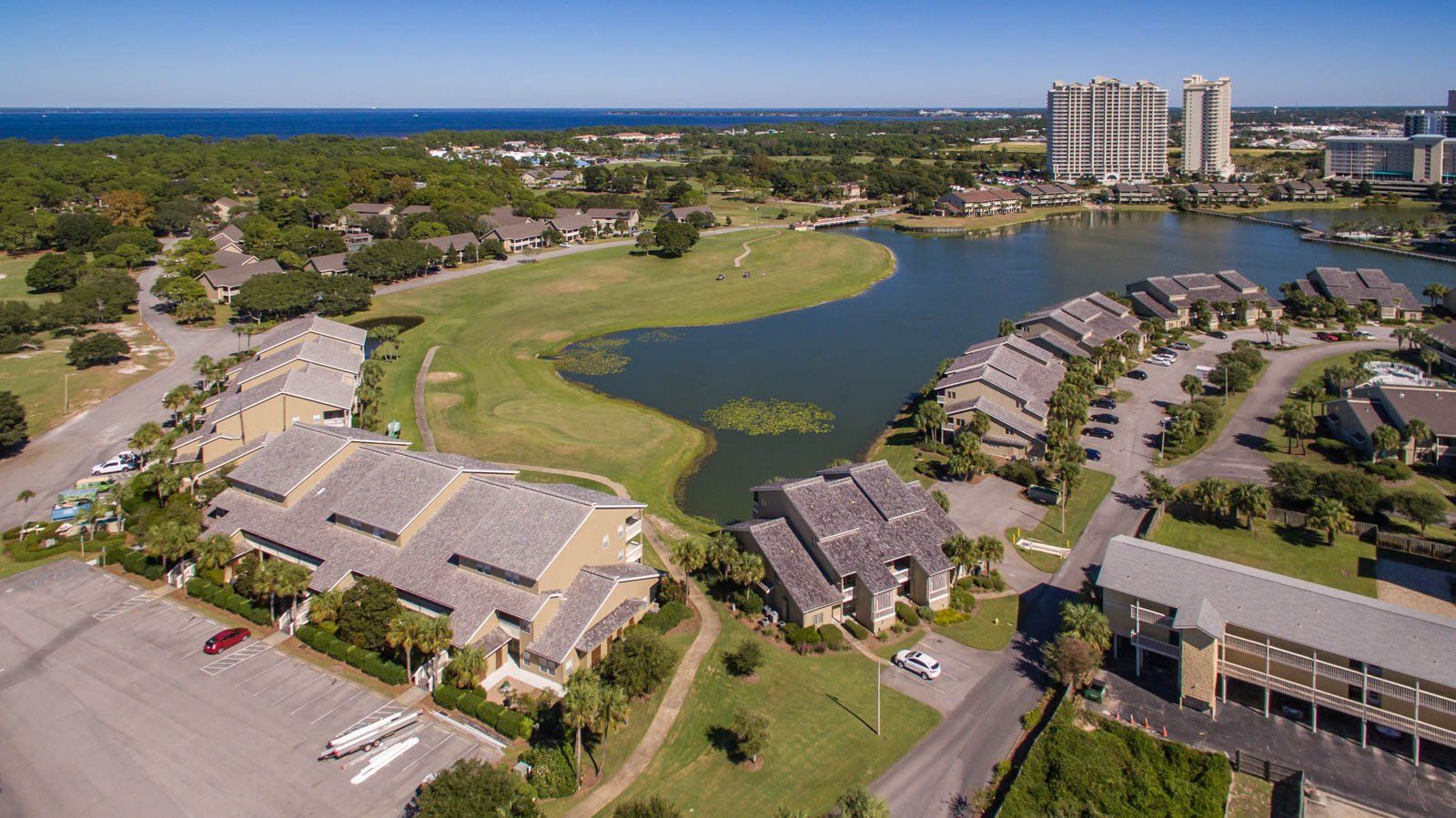 Seascape Condo Association aerial view taken from a drone