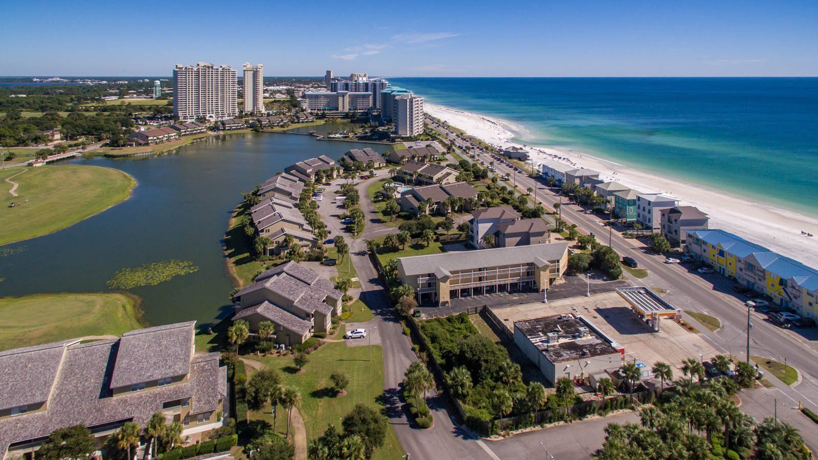 Seascape Condo Association aerial view taken from a drone