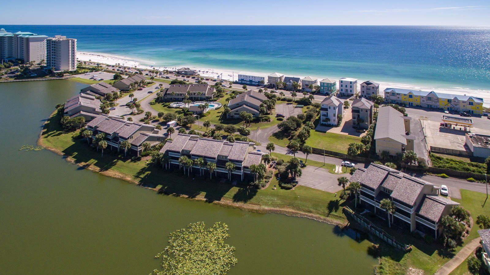 Seascape Condo Association aerial view taken from a drone