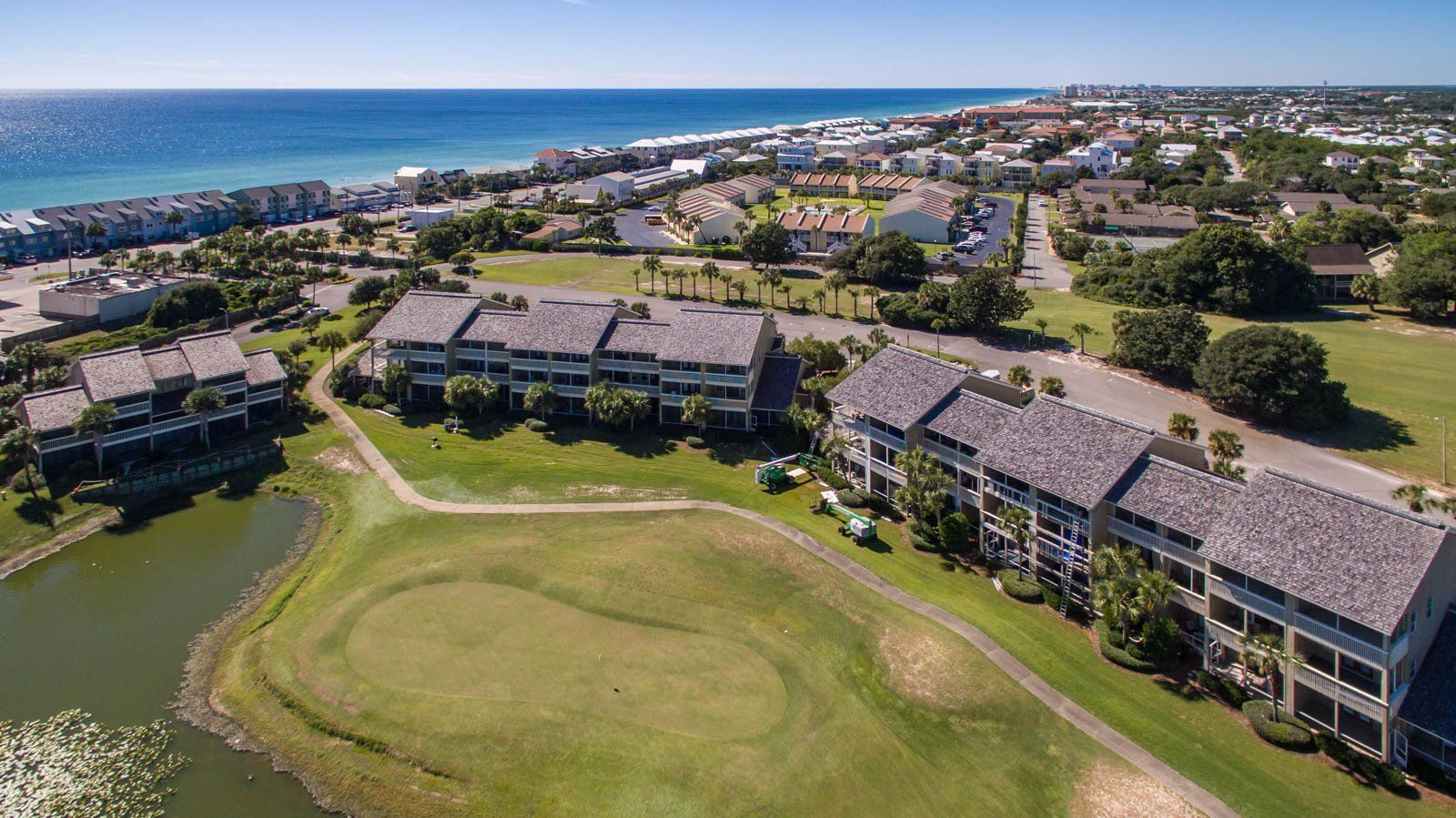 Seascape Condo Association aerial view taken from a drone