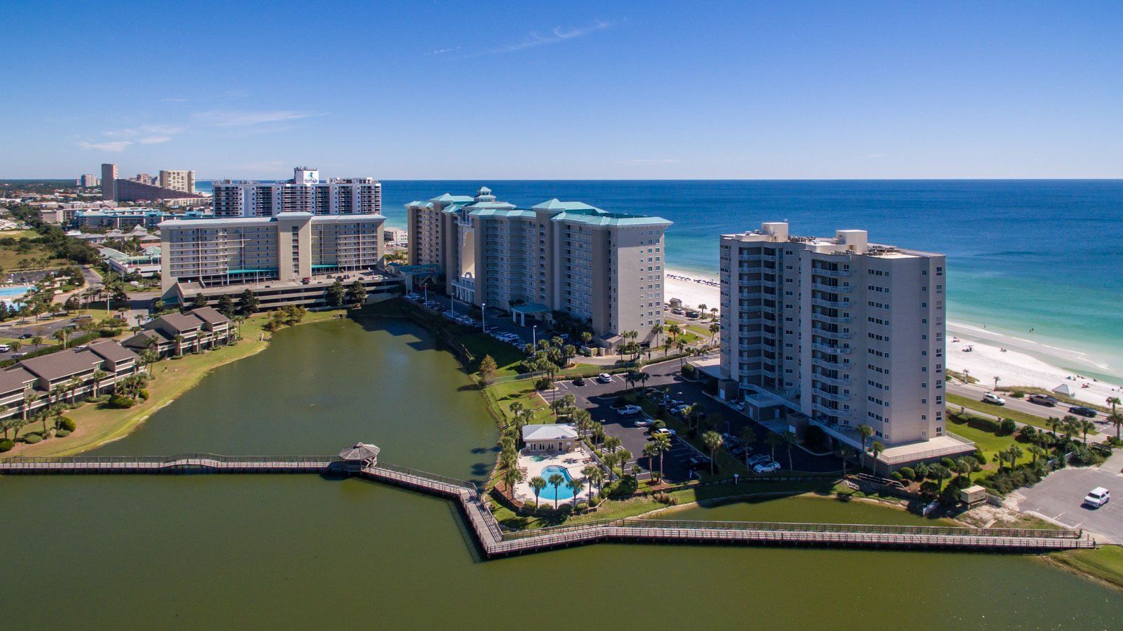 Seascape Condo Association aerial view taken from a drone