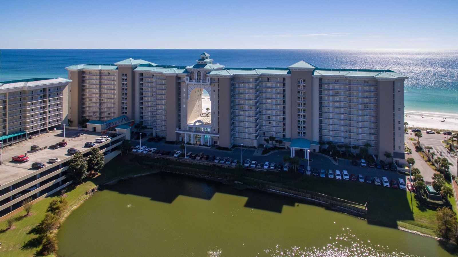 Seascape Condo Association aerial view taken from a drone