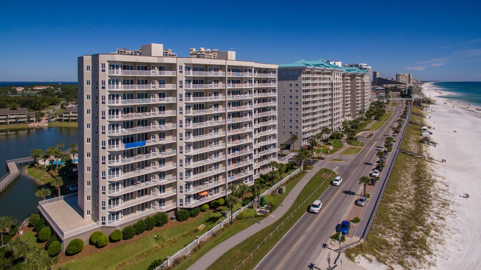 Seascape Condo Association aerial view taken from a drone