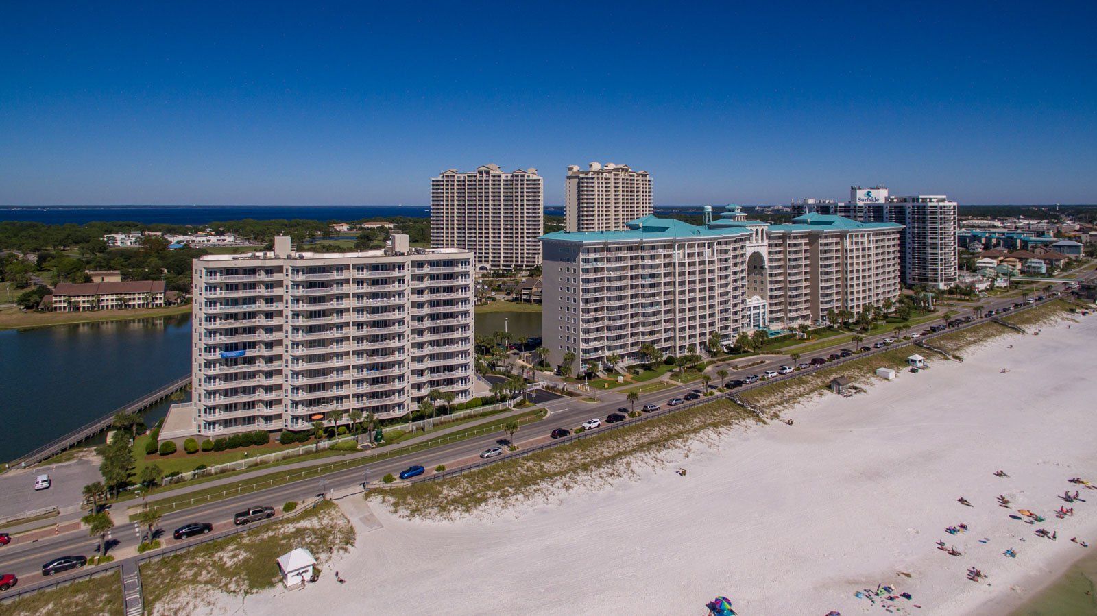 Seascape Condo Association aerial view taken from a drone