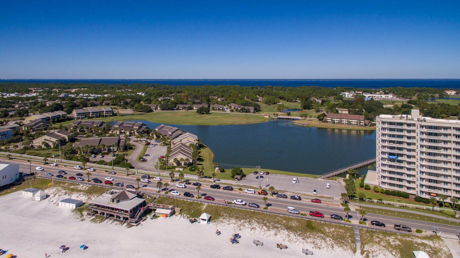Seascape Condo Association aerial view taken from a drone