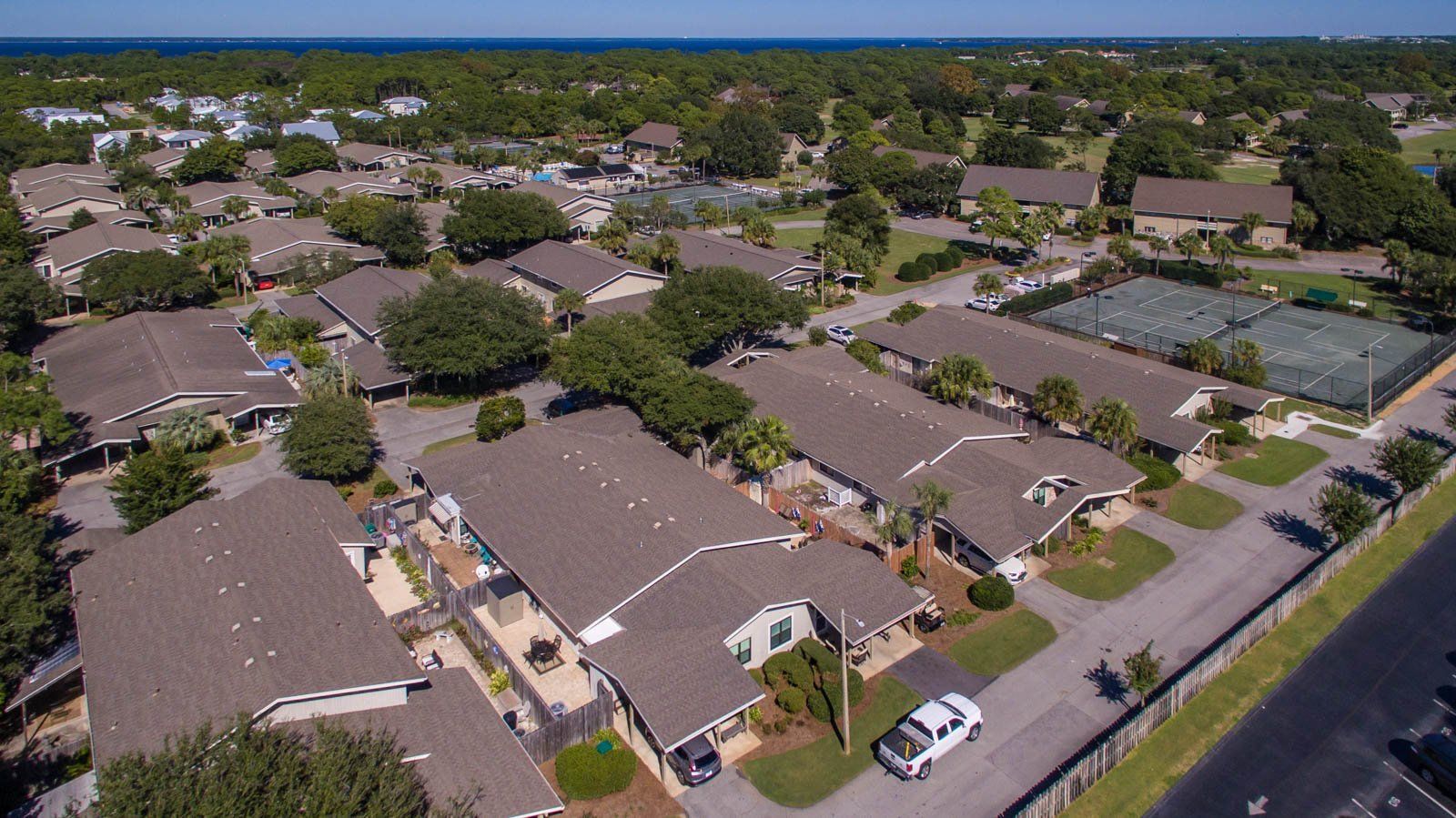 Seascape Condo Association aerial view taken from a drone